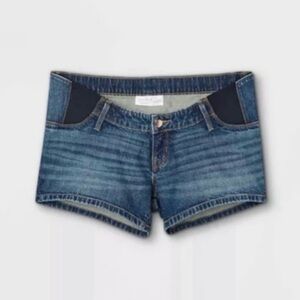 Isabel Maternity Shorts Size 14 Blue Jean Denim Shorts NWT